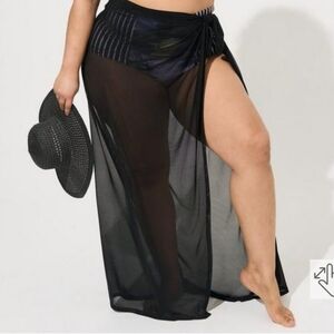 🆕️👙BLACK MESH SWIM SARONG COVER-UP👙